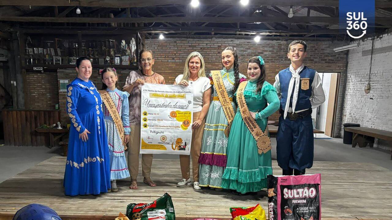 CTG Sentinela Farroupilha realiza ação social em apoio ao trabalho da ARCA em Camaquã