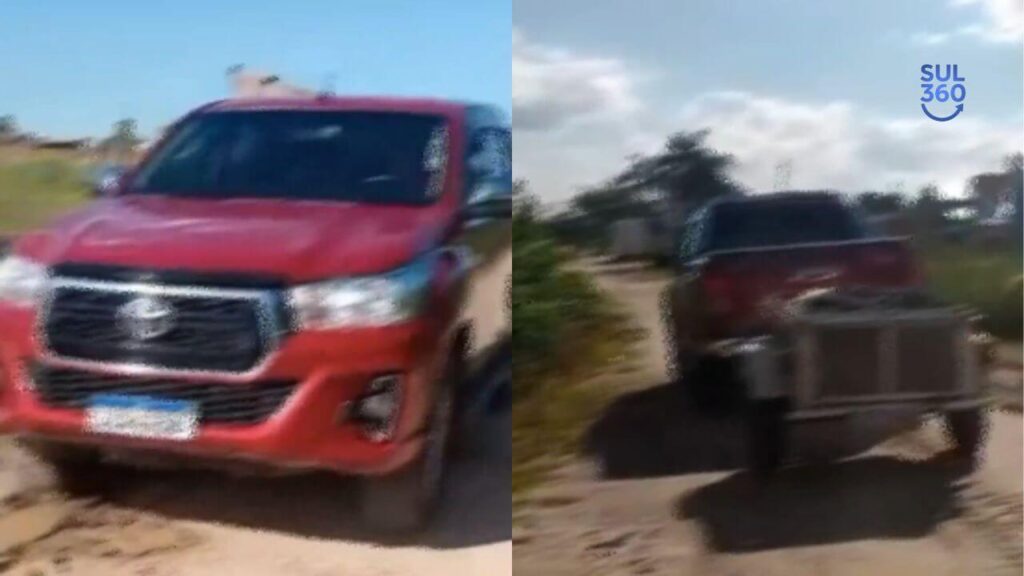 Morador flagra camionete descartando lixo de forma irregular em Camaquã