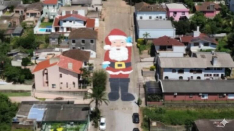 Moradores mantêm tradição do Papai Noel na Lomba da Delegacia, em Camaquã