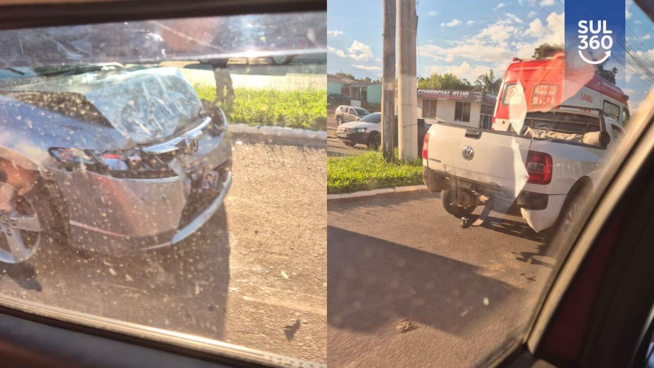 Acidente entre carro e camionete deixa danos materiais na Faixinha, em Camaquã