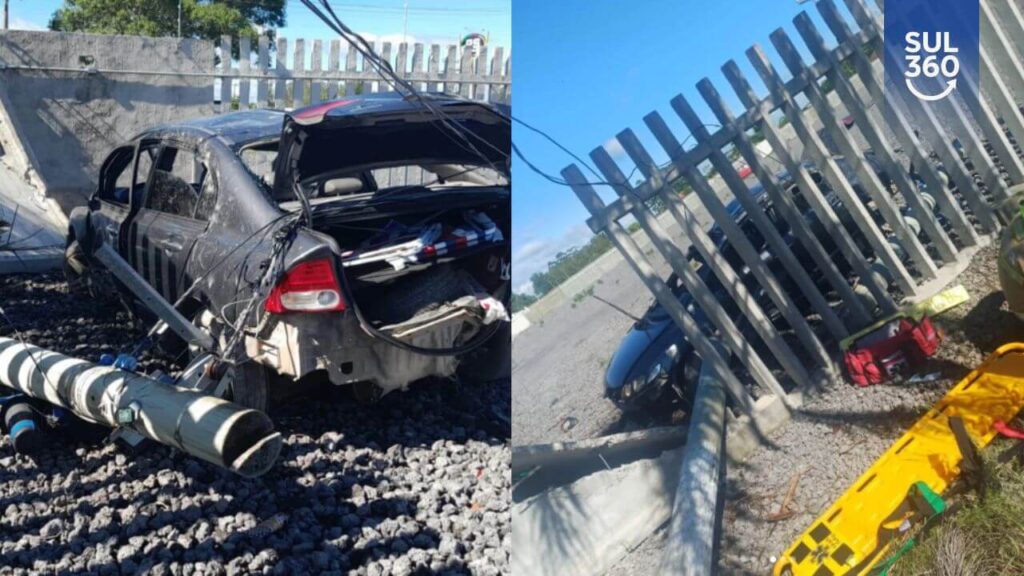 Motorista fica ferido após grave acidente na ERS-717, na entrada de Tapes