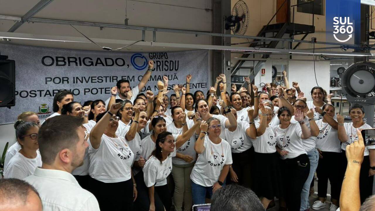 Ato marca inauguração oficial da indústria têxtil do Grupo Crisdu em Camaquã