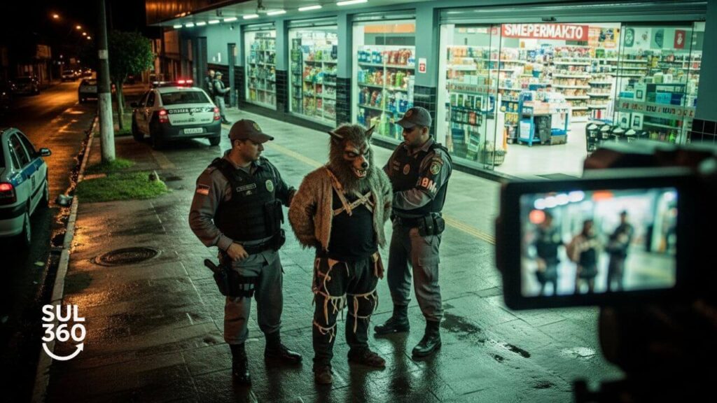 Homem é preso em Guaíba após assustar moradores fantasiado de lobisomem