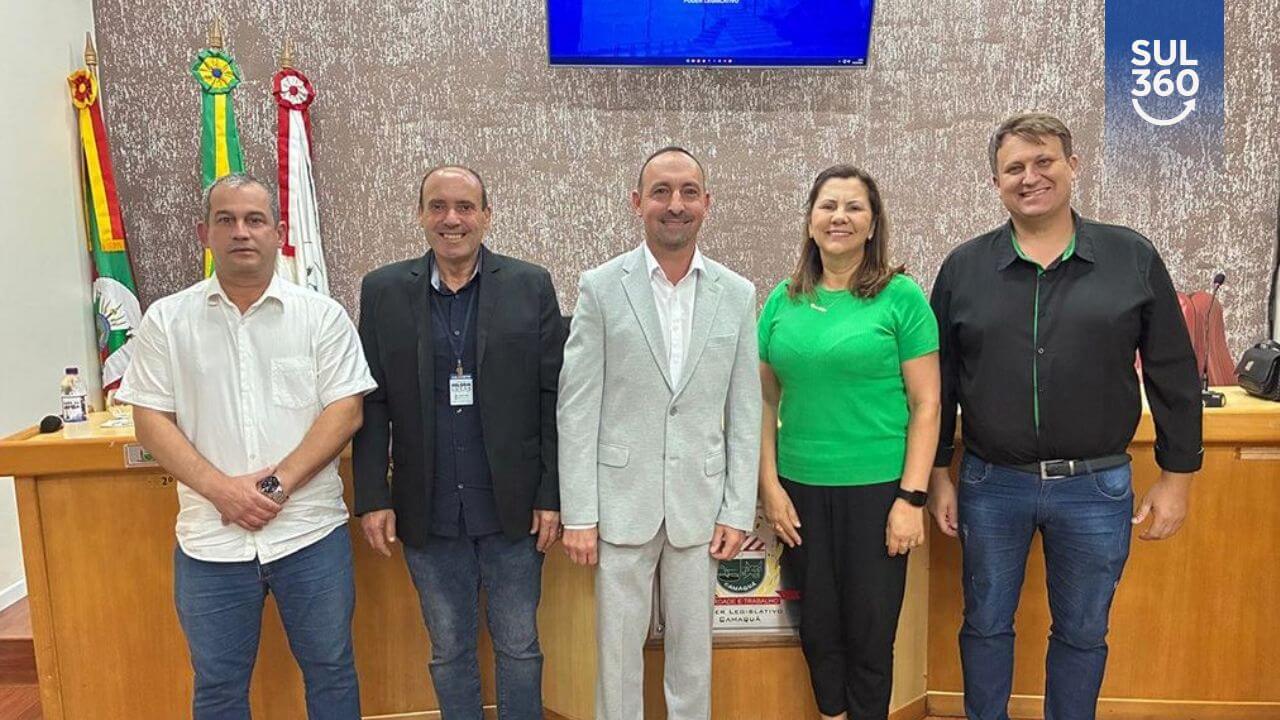 Nova mesa diretora da Câmara de Vereadores de Camaquã é empossada