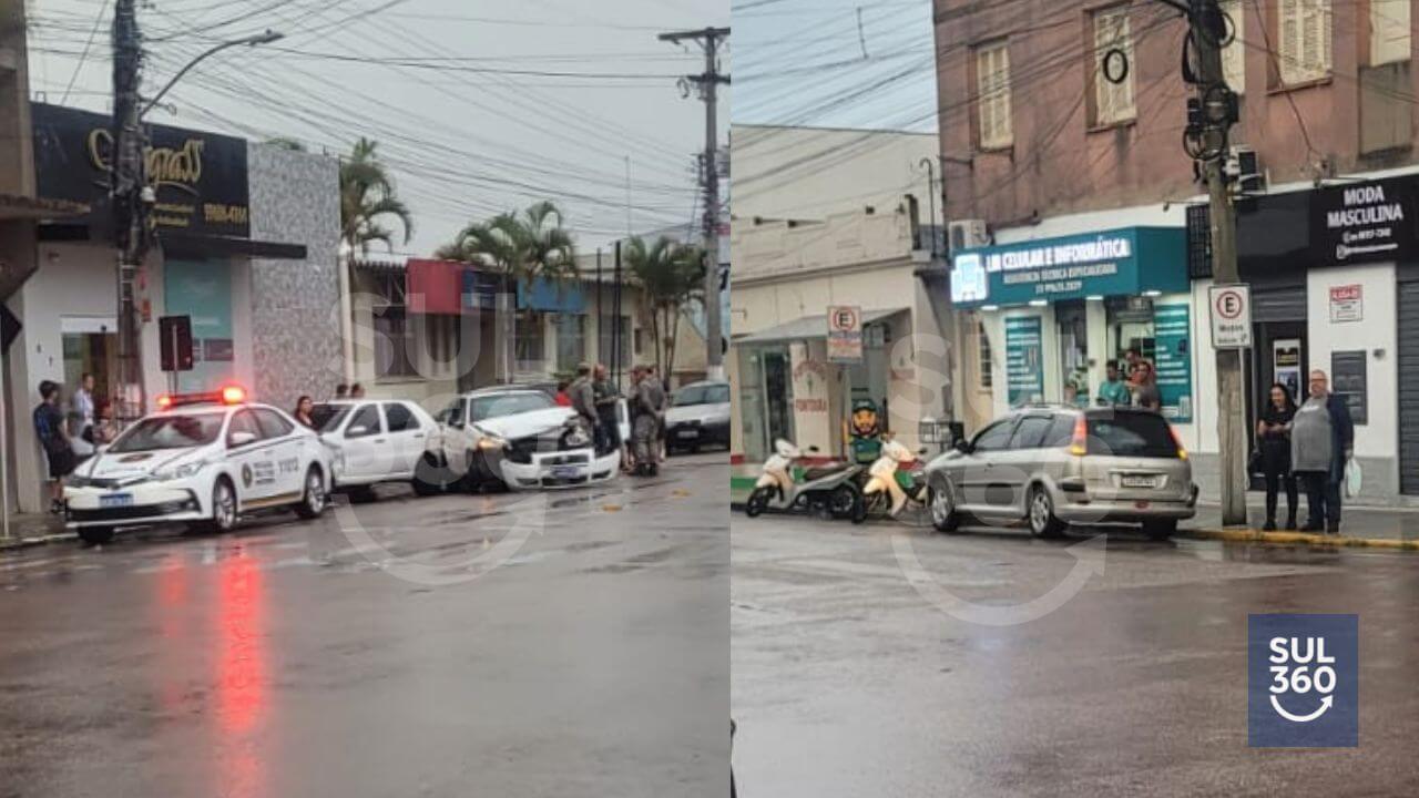 Acidente envolve quatro veículos no Centro de Camaquã