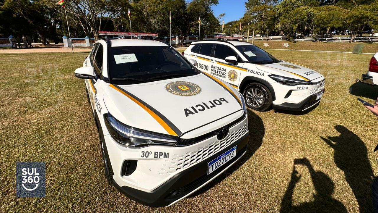 Camaquã recebe duas viaturas para reforçar atuação da Brigada Militar