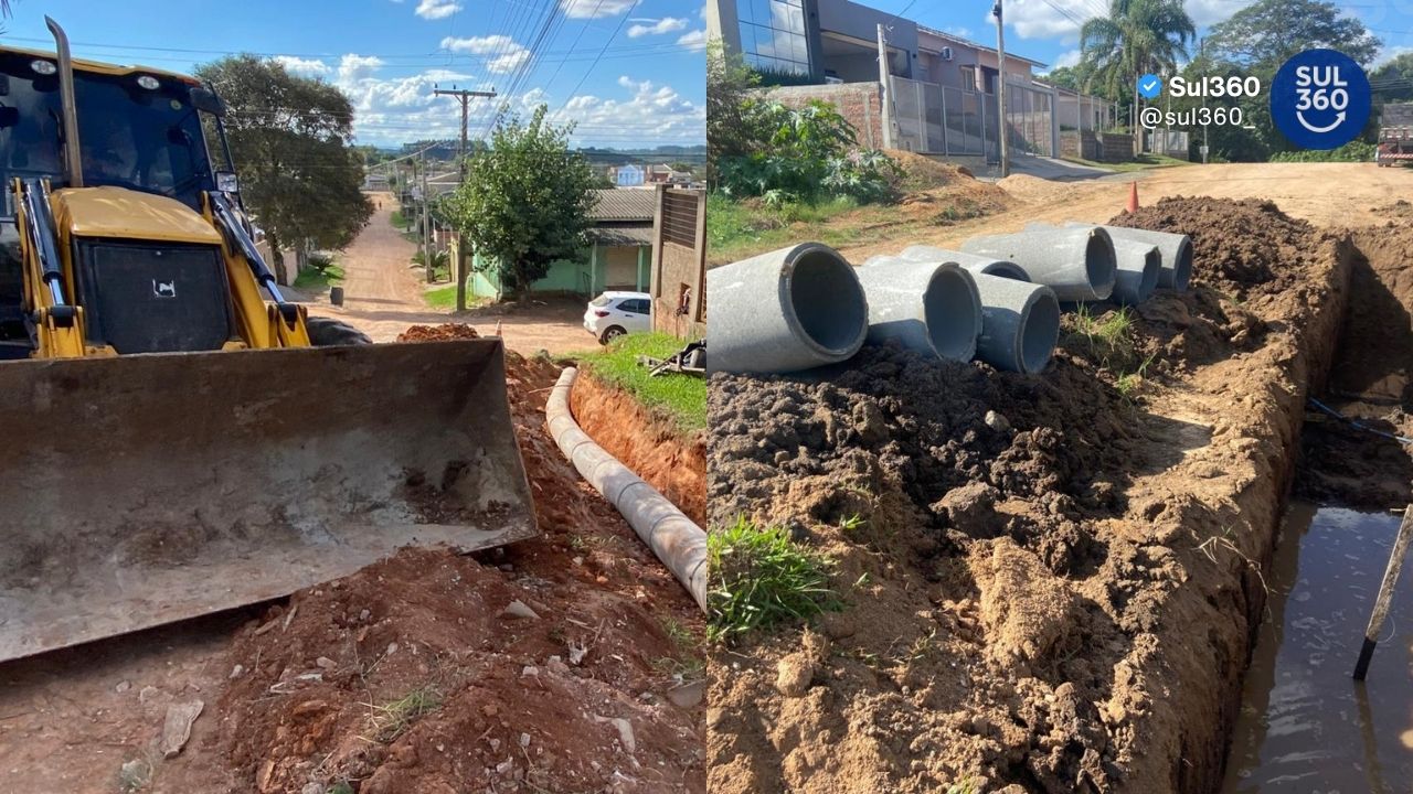 Prefeitura realiza melhorias em drenagem e rede de esgoto em dois bairros de Camaquã