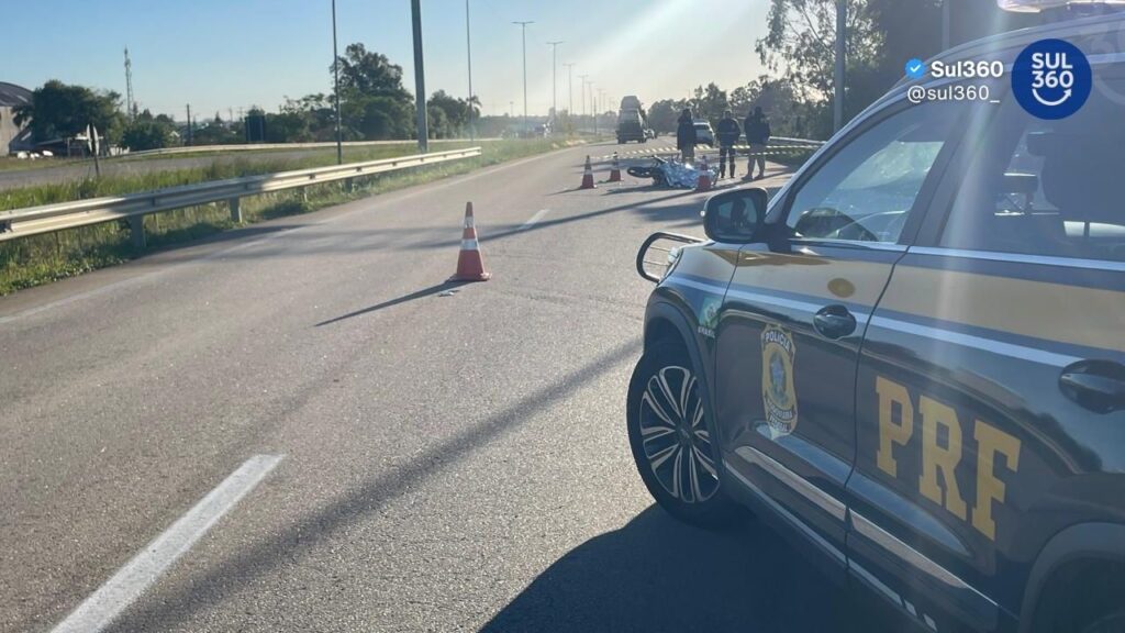 Motociclista morre em acidente na BR-116, em Turuçu