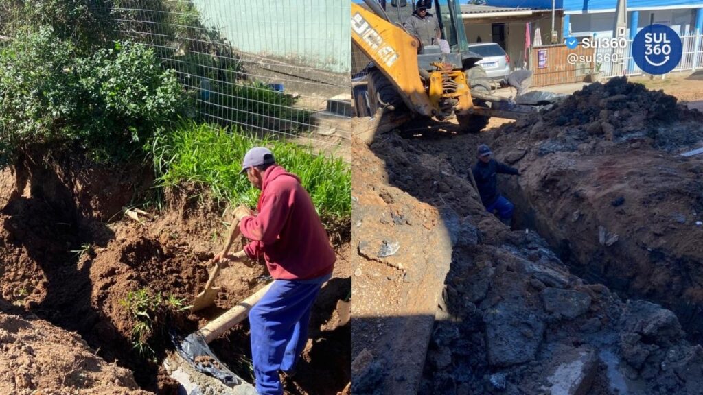 Obras de drenagem ampliam rede de esgoto em bairros de Camaquã