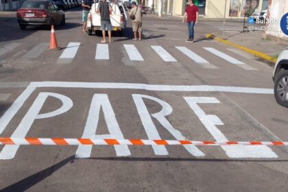 Prefeitura reforça sinalização viária no centro de Camaquã