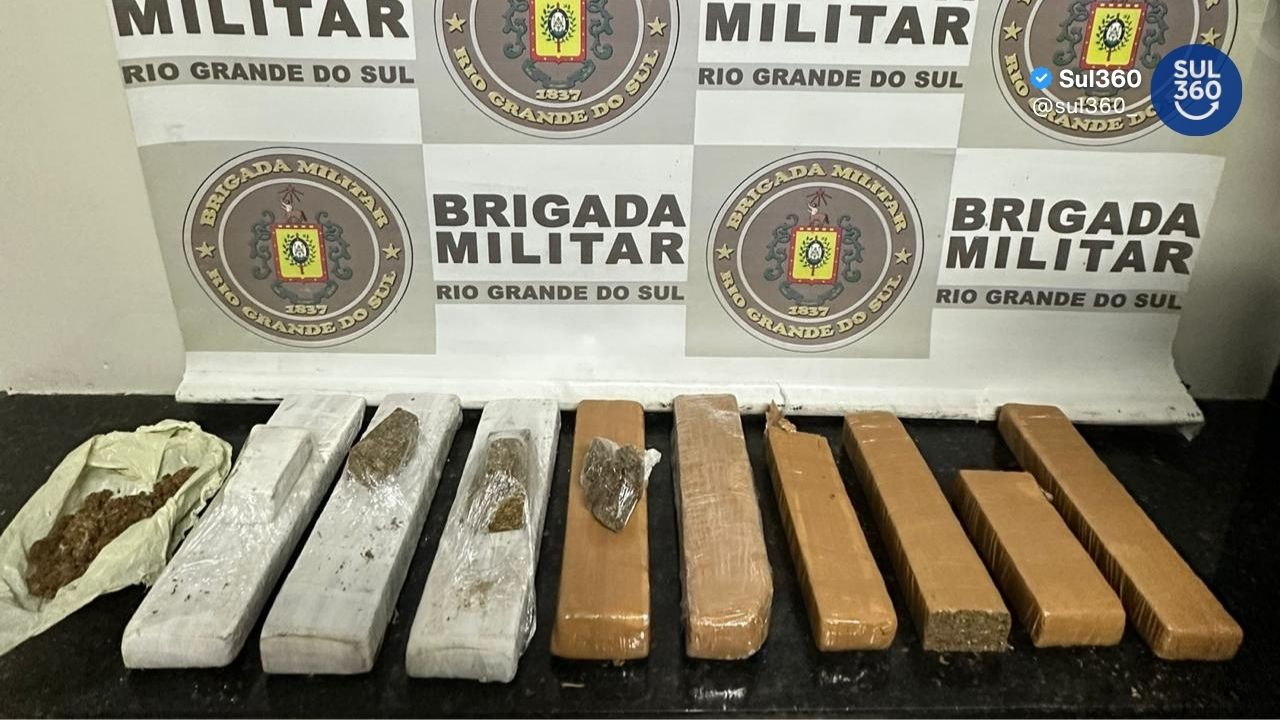 Ação da Brigada Militar resulta em prisão e apreensão de drogas na região de Camaquã