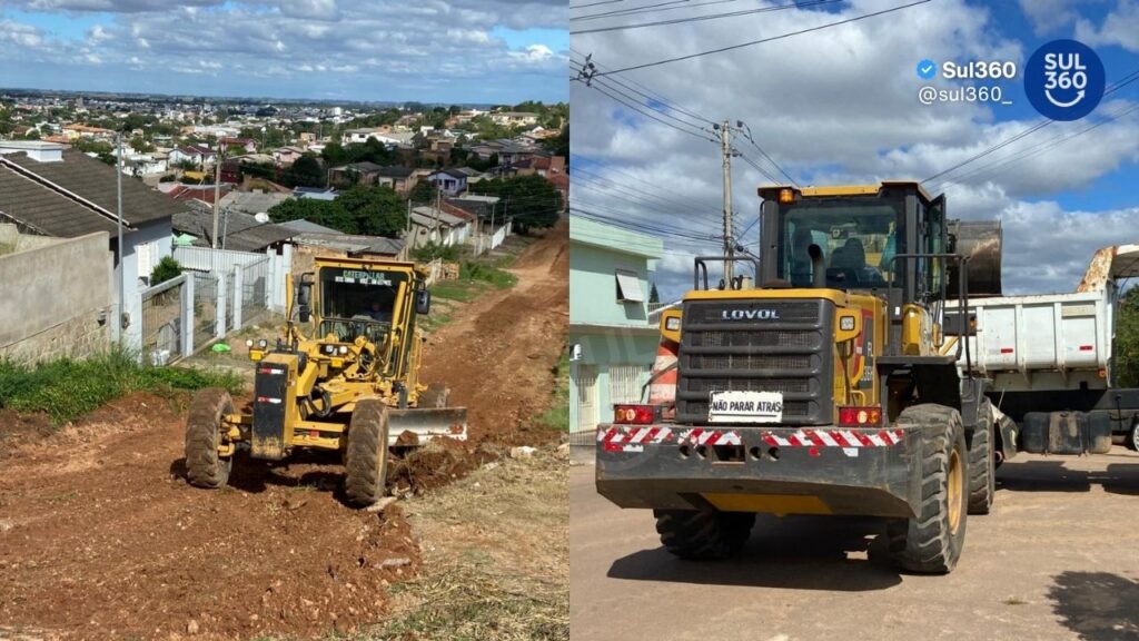 Camaquã recebe ações de pavimentação, limpeza e manutenção urbana nesta sexta-feira