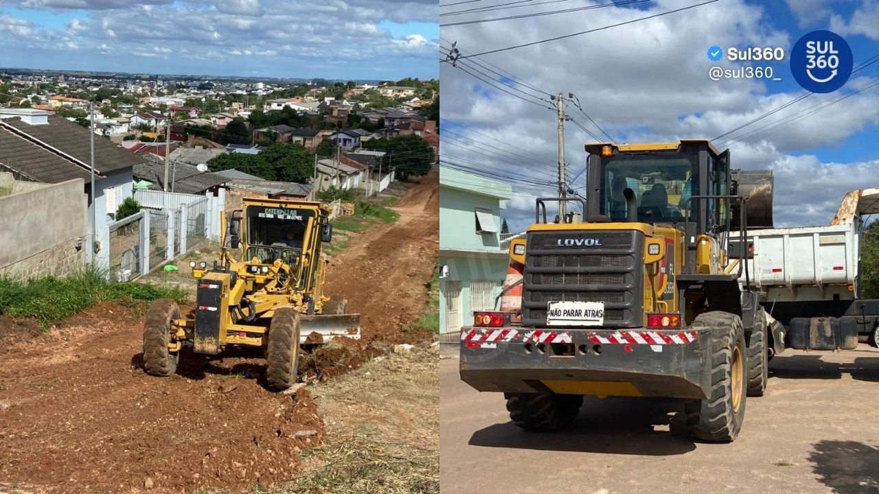 Camaquã recebe ações de pavimentação, limpeza e manutenção urbana nesta sexta-feira