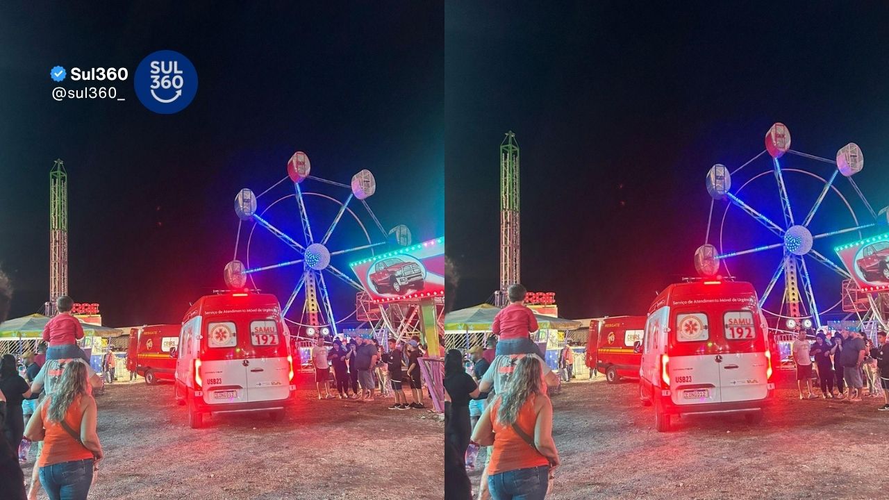 Briquedo "desaba" e deixa diversos feridos em parque de diversão de Guaíba