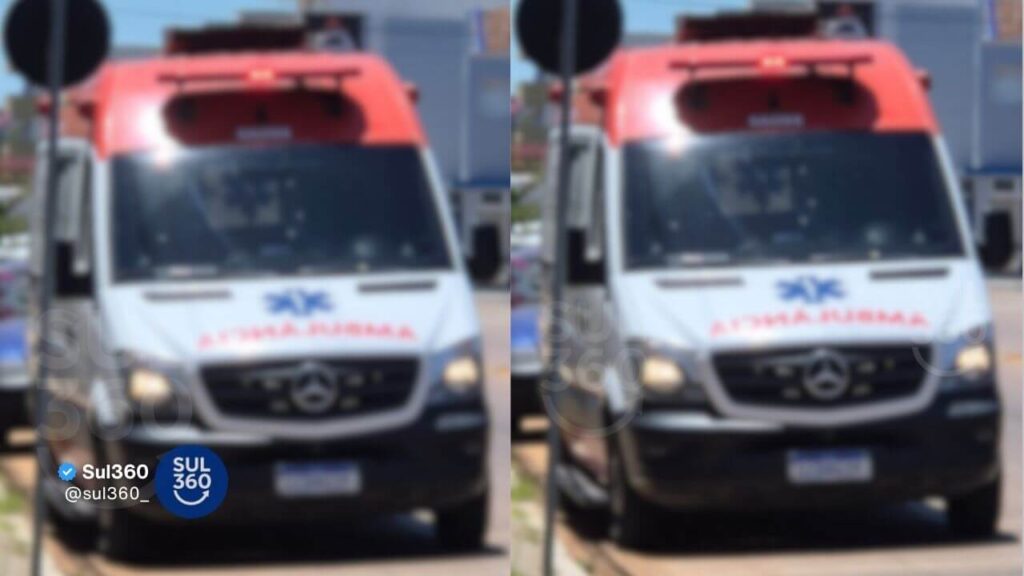 Ambulância atende acidente/atropelamento no Centro de Camaquã