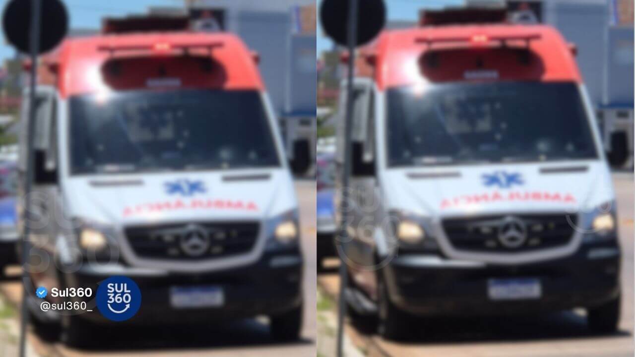 Ambulância atende acidente/atropelamento no Centro de Camaquã