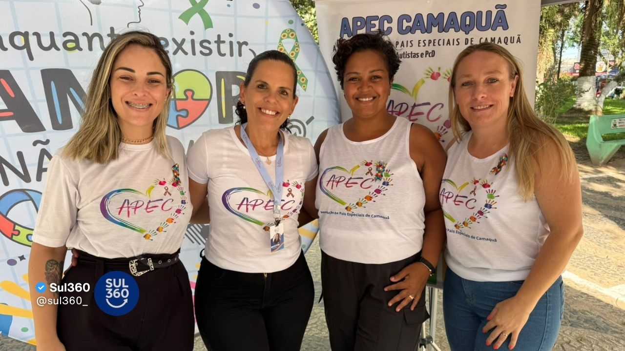 APEC Camaquã promove ação de conscientização sobre o autismo na Esquina Democrática