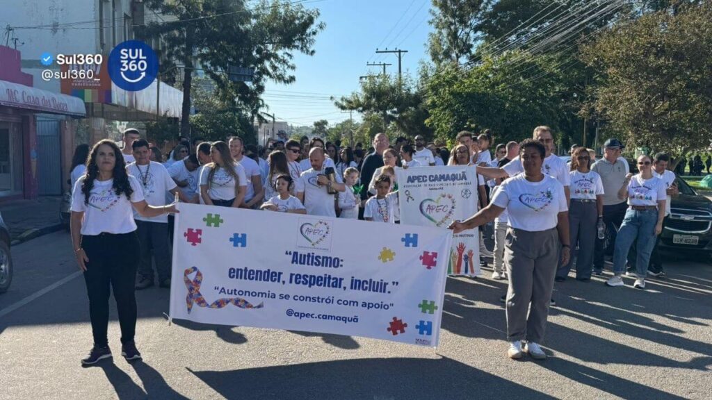 Camaquã registra grande mobilização com a 4ª Caminhada de Conscientização ao Autismo
