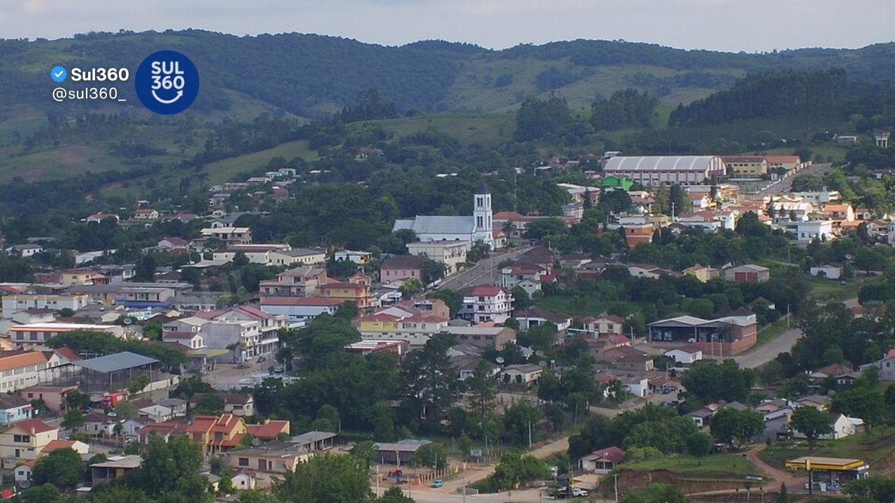 Imagem aérea de Dom Feliciano, no Rio Grande do Sul