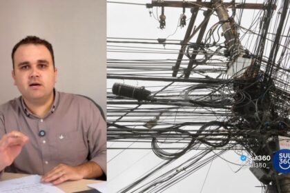 Prefeitura de Camaquã cobra solução para fios soltos e convoca empresas para reunião urgente