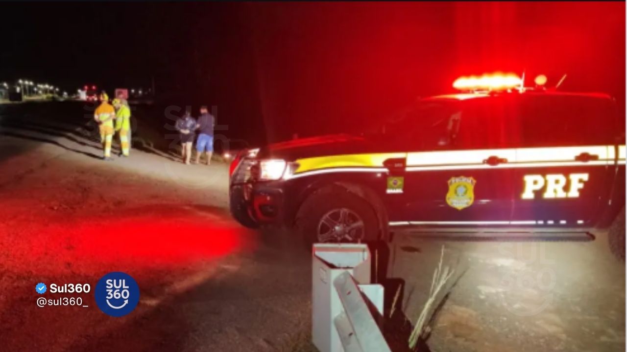 Motociclista morre após colidir contra caminhão na BR-116, entre Pelotas e Turuçu