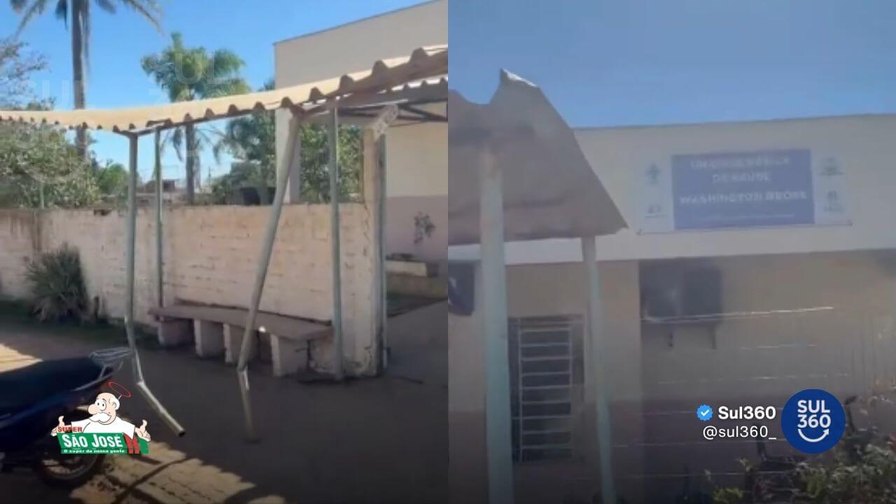 Motorista danifica abrigo de posto de saúde de Camaquã; veja o vídeo