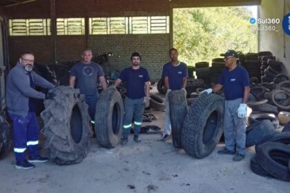 Prefeitura de Camaquã encaminha 18 toneladas de pneus para reciclagem ambiental