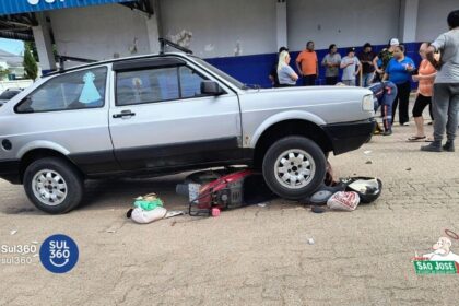 Acidente deixa motociclista ferida no bairro Jardim, em Camaquã
