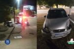 Motorista colide em poste na avenida Nestor de Moura Jardim, em Camaquã