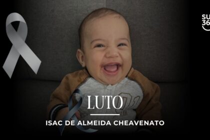 Nota de falecimento: Isac de Almeida Cheavenato, aos 4 meses de idade