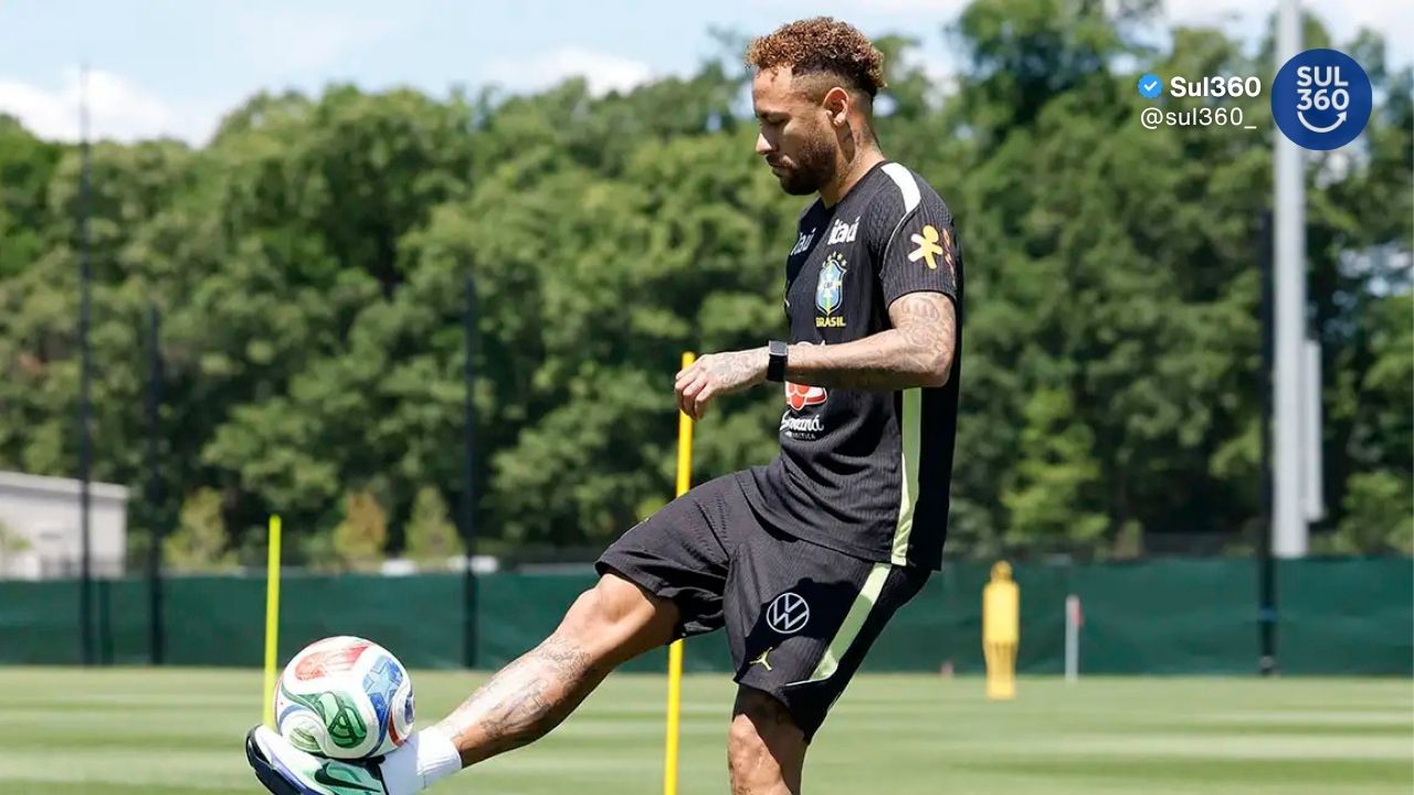 Neymar volta a treinar com a seleção a 2 dias do jogo contra o Haiti