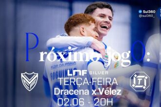 Vélez Camaquã enfrenta o Dracena em busca de manter liderança isolada da LNF Silver
