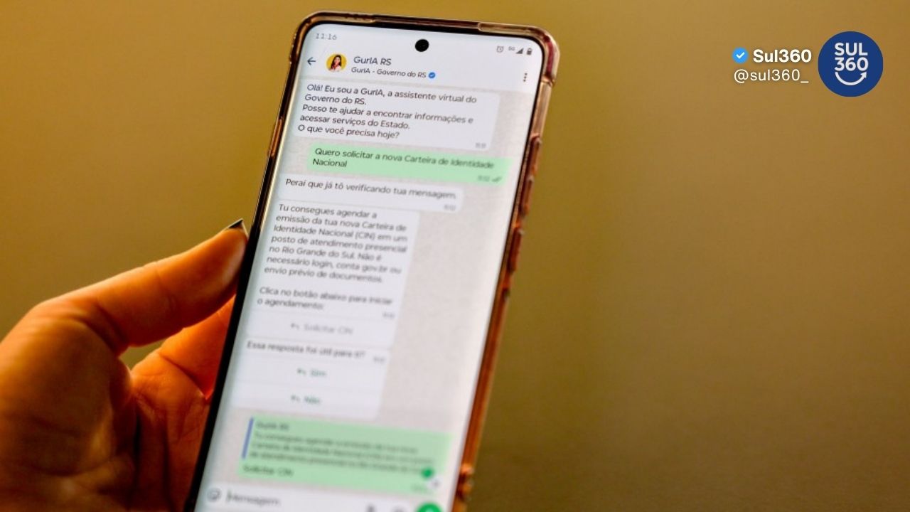 Assistente virtual do governo do RS amplia funções e permite acesso a dez serviços pelo WhatsApp
