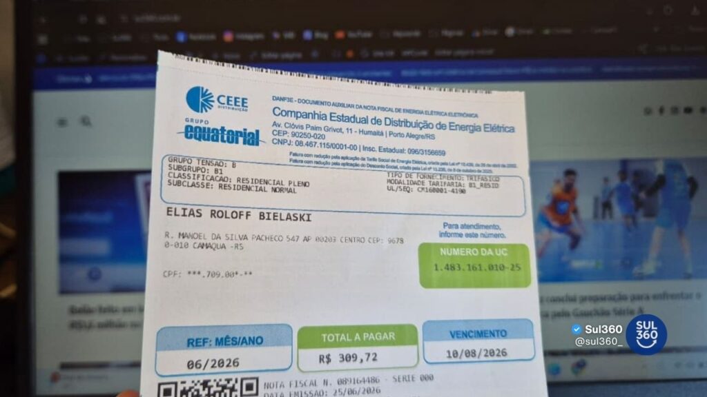 Camaquenses passam a receber novo formato da conta de energia elétrica