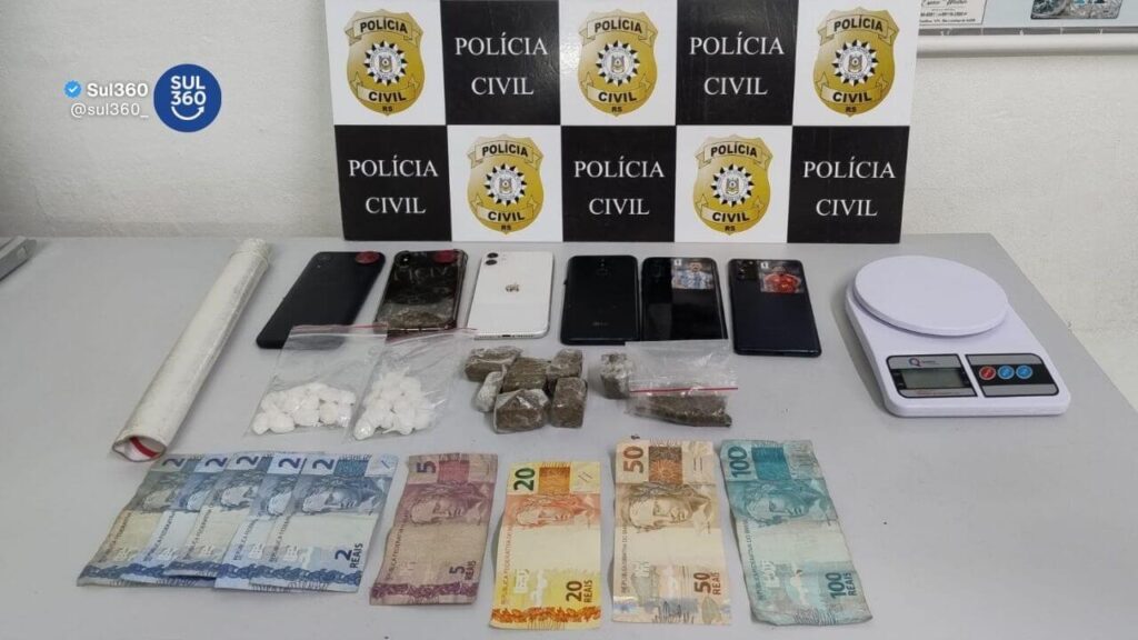 Quatro "jovens traficantes" são presos em São Lourenço do Sul