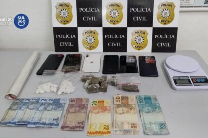 Quatro "jovens traficantes" são presos em São Lourenço do Sul